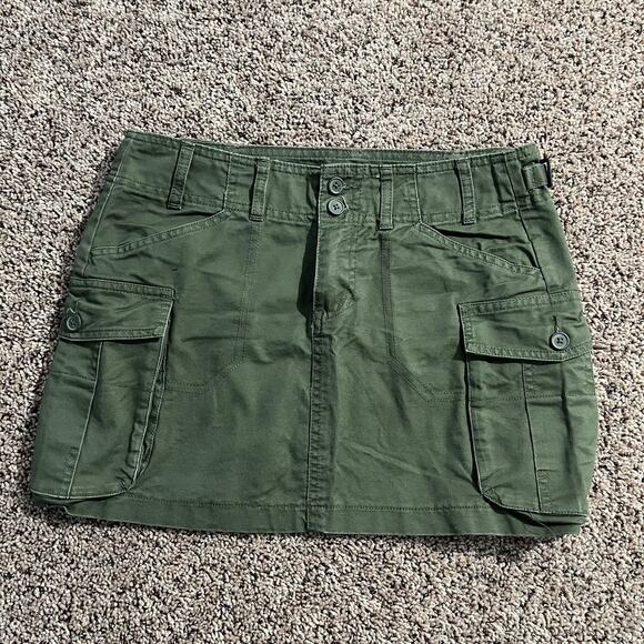Brandy Melville Dresses & Skirts - Brandy Melville Skirt Womens Small Green Cargo Utility Pockets Mini Y2K Style‎